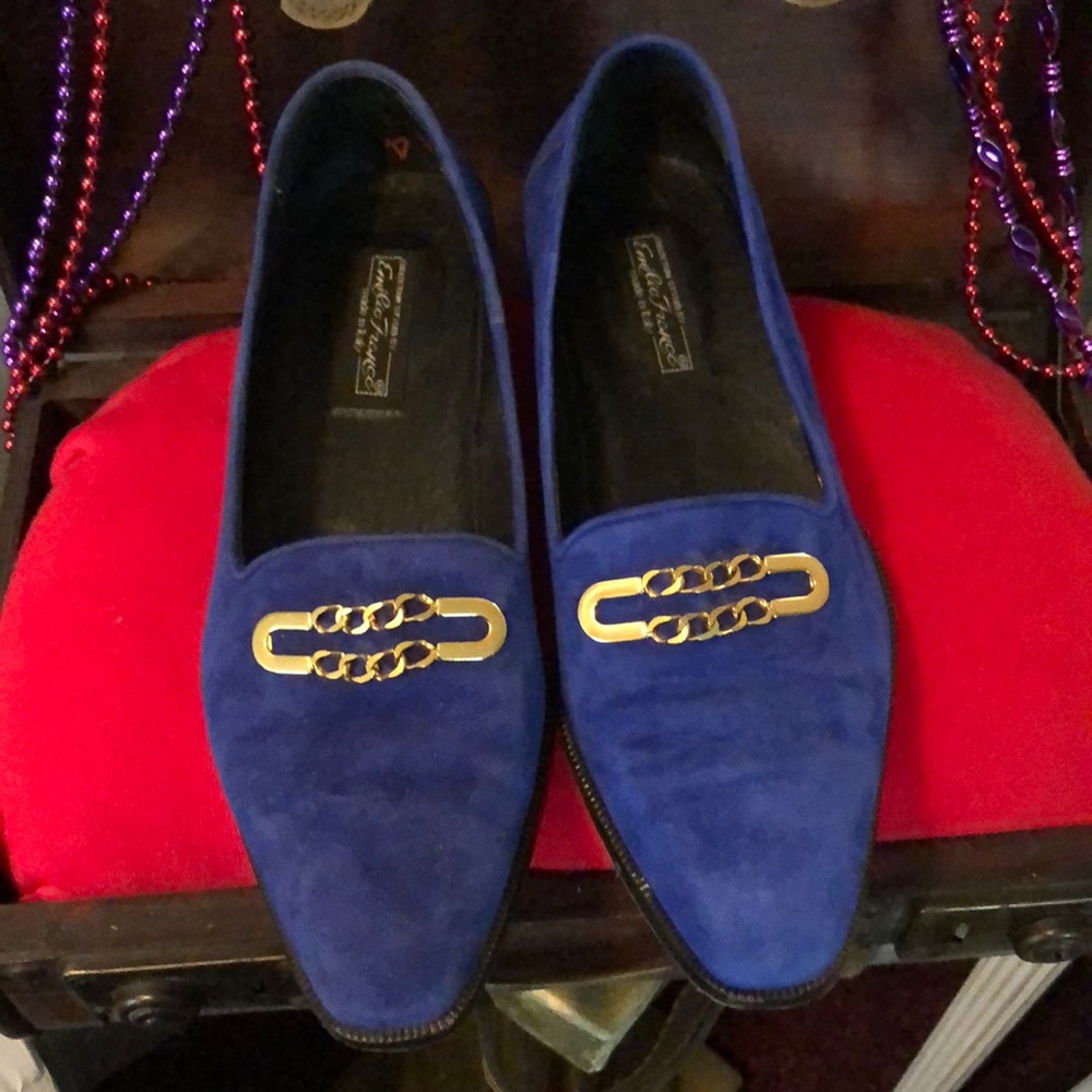 Royal Blue Velvet Women Shoes
